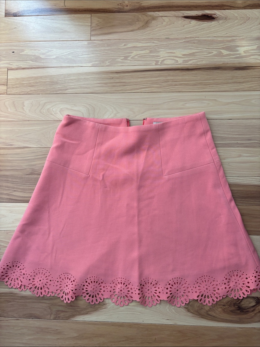 LOFT Coral Scallop-Trim A-Line Skirt - Women